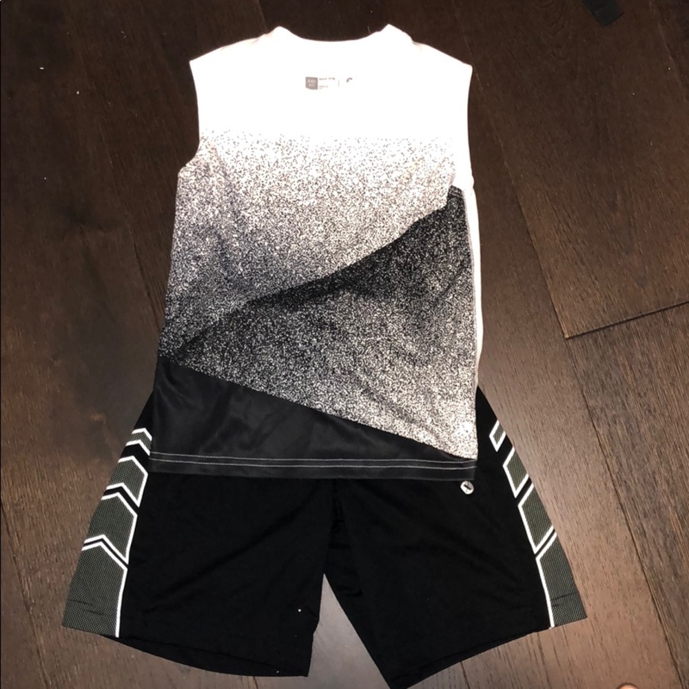 Boys sports shirt and shorts bundle.